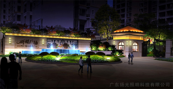 新(xīn)都广场夜景照明设计效果图一