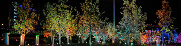 横琴总部大厦夜间景观照明设计效果图