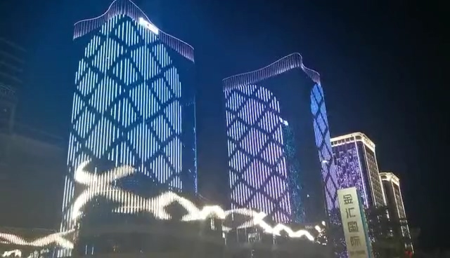 金汇國(guó)际广场泛光照明设计效果图