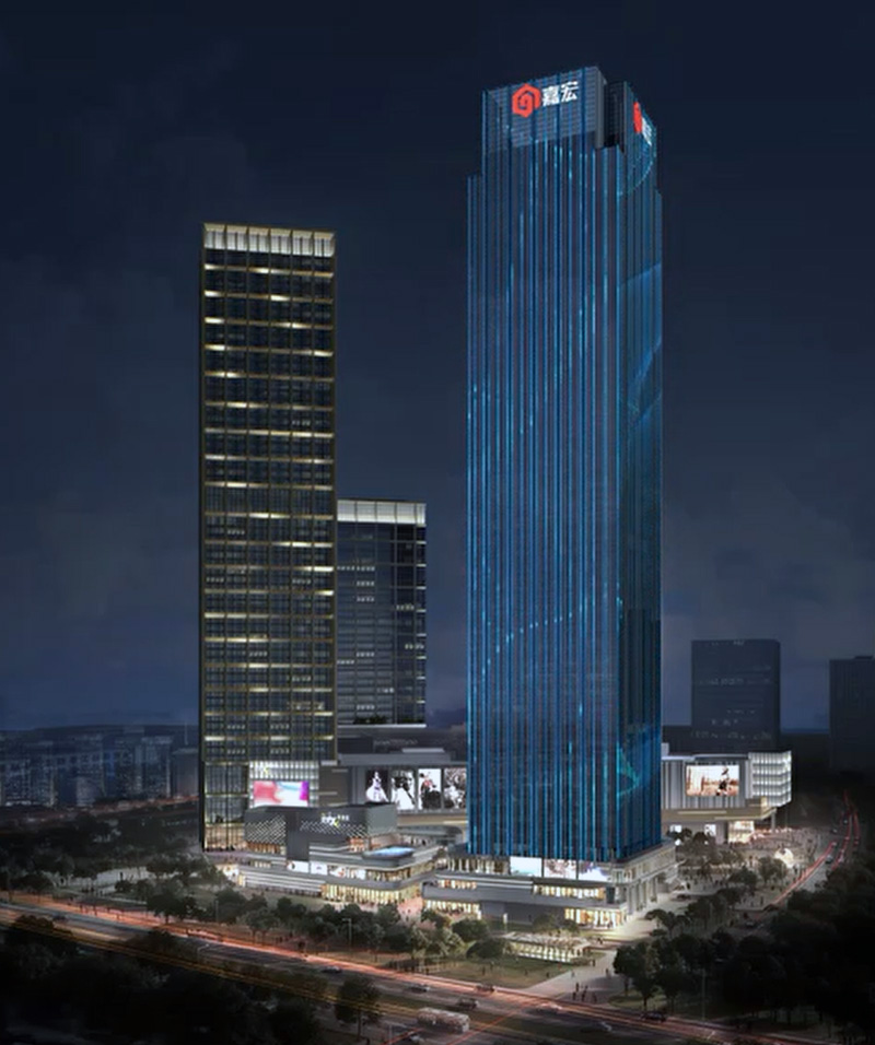 嘉宏國(guó)际大厦泛光照明设计效果图