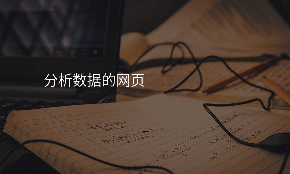 分(fēn)析數(shu)據的(de)網頁(yè)