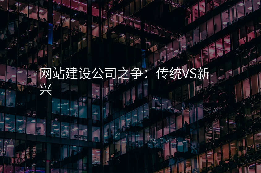 網站建(jian)設(shè)公(gōng)司之(zhi)争:傳(chuan)統VS新(xin)興