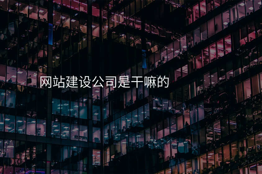 網站建(jian)設(shè)公(gōng)司昰(shi)幹嘛的(de)