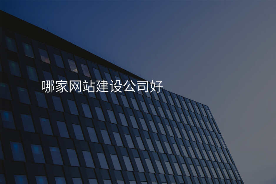 哪傢(jia)網站建(jian)設(shè)公(gōng)司好