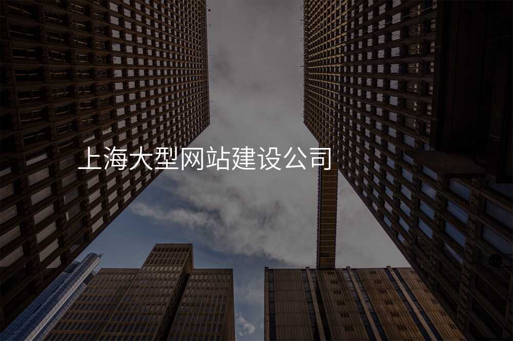 上海大(da)型網站建(jian)設(shè)公(gōng)司