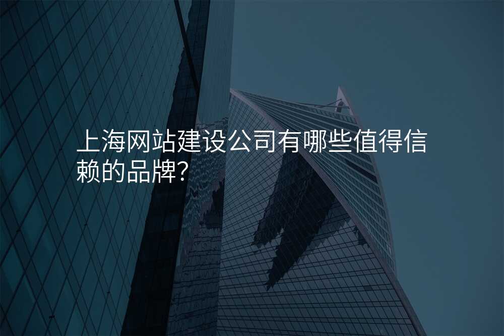 上海網站建(jian)設(shè)公(gōng)司有(yǒu)哪些值得信(xin)賴的(de)品(pin)牌?