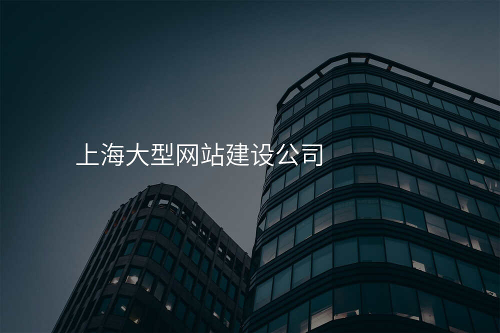 上海大(da)型網站建(jian)設(shè)公(gōng)司