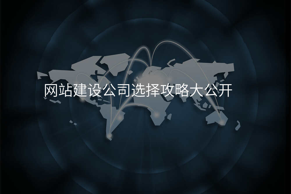 網站建(jian)設(shè)公(gōng)司選擇攻略大(da)公(gōng)開